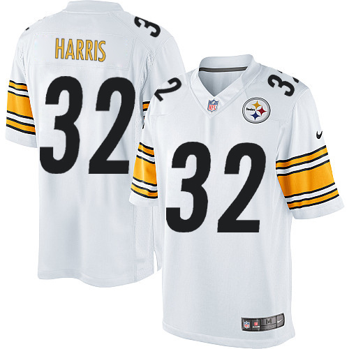 Men's Limited Franco Harris Nike Jersey White Road - #32 NFL Pittsburgh Steelers